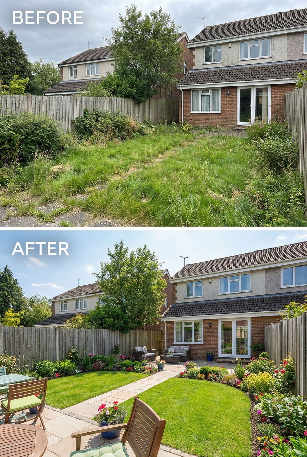 TerraNova yard transformation 2: before and after